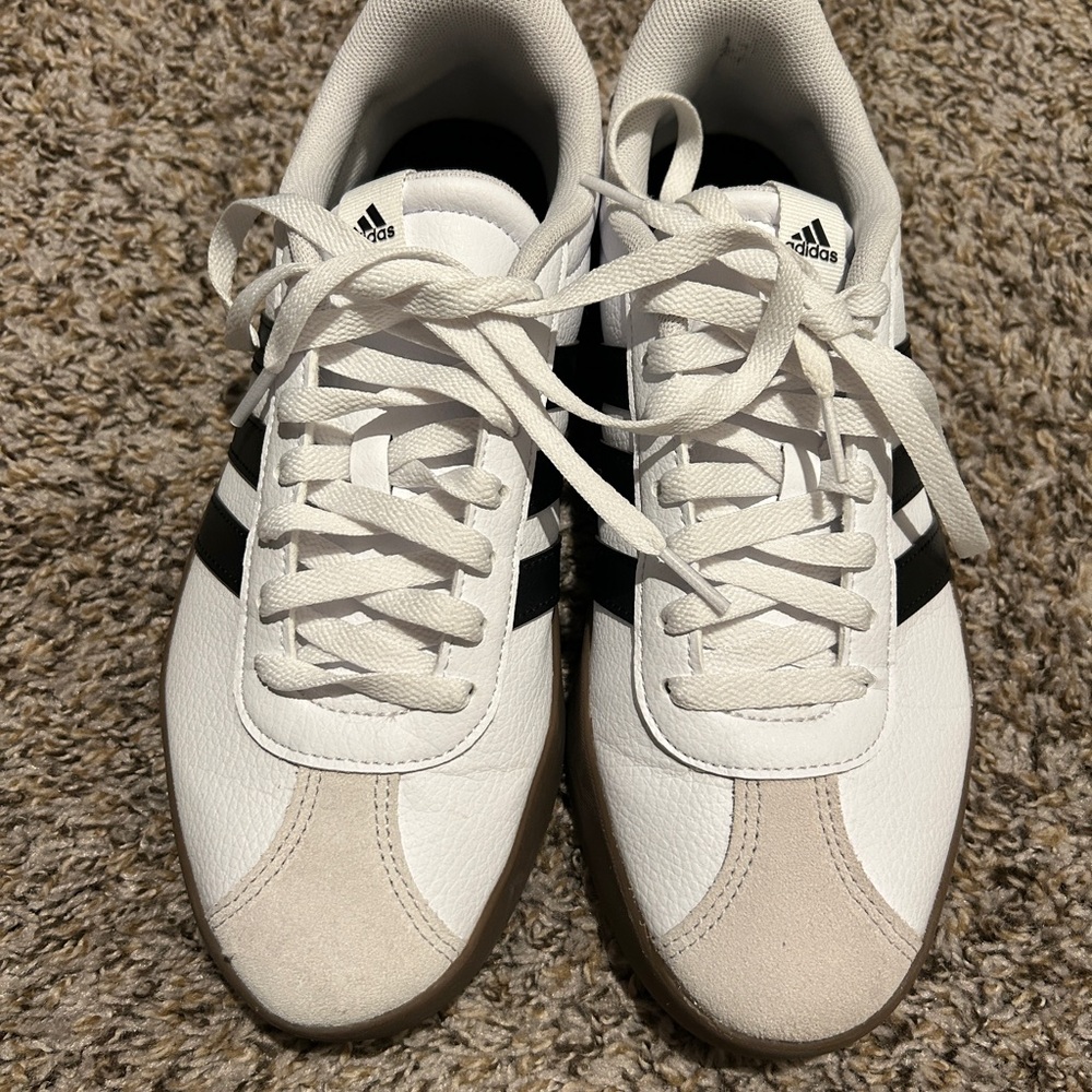 Adidas Women’s White and Black Sneakers